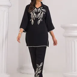 AUTUMN LANE Embroidered Pure Cotton Top & Trousers Co-Ords-picture-26