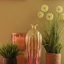 Pure Home and Living Yellow & Orange Ombre Glass Vase-picture-20