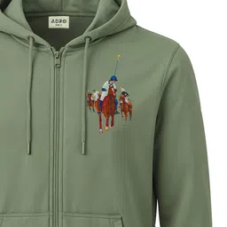 ADRO Men Printed Hooded Sweatshirt image 5
