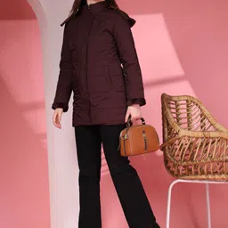 Juelle Fleece Mock Collar Water Resistant Longline Parka Jacket image 2