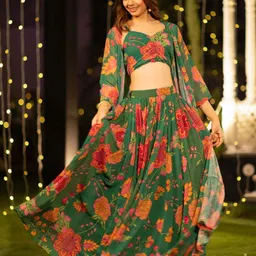 Kaizen TEXO FAB Printed Semi-Stitched Lehenga & Unstitched Choli-image-89