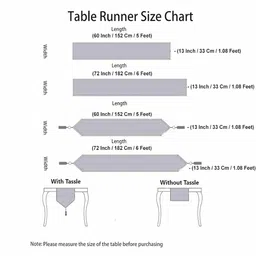 STITCHNEST Blue & White Printed Tasseled TableRunner image 5