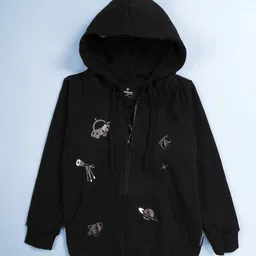 KiddoPanti Boys Pack of 2 Printed Hooded Sweatshirt image 3