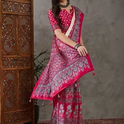 KALINI Ethnic Motifs Silk Blend Designer Saree image 4