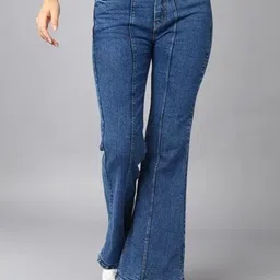 AKACY Women Jean Bootcut Mid-Rise Jeans-image-59