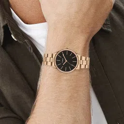 Timex Men Brass Embellished Dial & Stainless Steel Straps Analogue Watch TWTG73SMU04 image 5