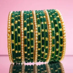 poshing Set Of 34 Beaded Glass Bangles-image-56