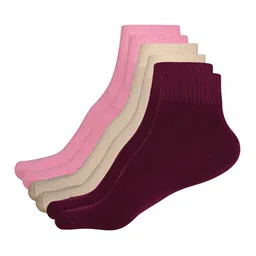 WYSE Women Pack Of 3 Cotton Ankle-Length Socks-picture-10