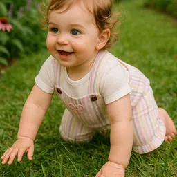 Teri Beri Kids Striped Dungaree With T-Shirt image 2