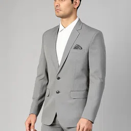 Shahi Achkan Men Grey Slim Fit Formal Blazer-picture-27
