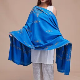 SWI Stylish Women Floral Embroidered Pashmina Shawl image 5