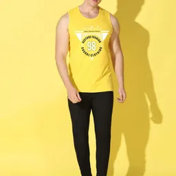 WOOSTRO Printed Gym Innerwear Vest VWS26 98 YELLOW image 4