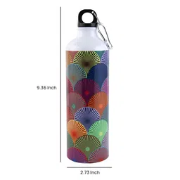 PENTADECO White & Red Single Aluminium Printed Single Wall Vacuum Water Bottle image 5