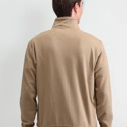 U.S. Polo Assn. Denim Co. Men Solid Mock Collar Cotton Front-Open Sweatshirt image 3