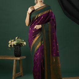HI FI NX Woven Design Pure Silk Banarasi Saree-picture-19
