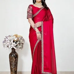 ANJANI TEXTILE Embellished Sequinned Tissue Heavy Work Saree-image-28