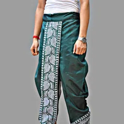 AMIT ONLINE Stylish Men Solid Dupion Silk Dhoti Pant image 4