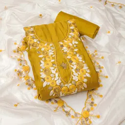 Maroosh Floral Embroidered Sequnnied Unstitched Dress Material-image-49