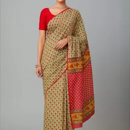 Silakaari Off White Cotton Blend Sarees-picture-40