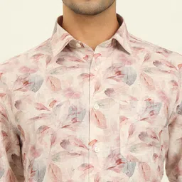 WYRE Men Slim Fit Spread Collar Floral Printed Cotton Formal Shirt image 4