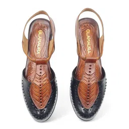 GLAMAURA Women Leather Textured Cushioned Footbed Mules Flats-picture-12