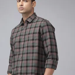 Arrow Sport Manhattan Slim Fit Checked Pure Cotton Casual Shirt-picture-39