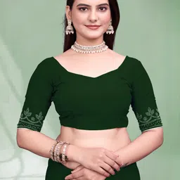 MEAVEN FEB Embellished Pure Georgette Saree with Exquisite Diamond Embellished Heavy Work-image-56