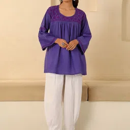 House of Chikankari Women Cotton Solid Afghani Pant image 4