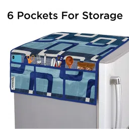 E-Retailer 5-Pcs Blue & White Printed Appliance covers image 4