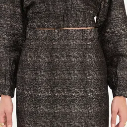 Virgio Women Self Design Midi Pencil Skirts image 3