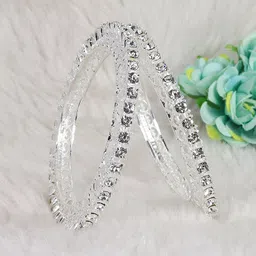 NMII Set Of 2 Silver-Plated CZ-Studded Bangles-picture-22