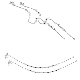 Lila Silver-Plated Anklet-image-14