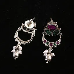 JAYPORE Stone Studded & Beaded Necklace and Earrings image 4