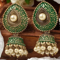 Anouk Dome Shaped Jhumkas Earrings image 1