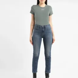 levi's Women's 726 Blue Flared Fit Mid Rise Jeans-picture-22