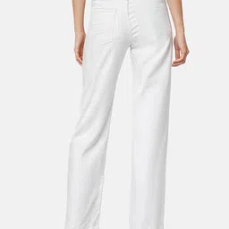 szn Women Loose Fit Mid Rise White Jeans image 2