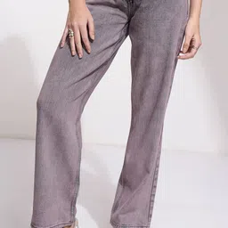 Tokyo Talkies Women Straight Fit Mid-Rise Heavy Fade Jeans-image-91