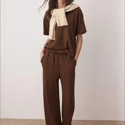 Trendyol Round Neck T-Shirt & Trousers-picture-22