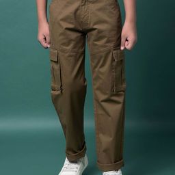 Crimsoune Club Boys Solid Cargos Trousers-picture-35