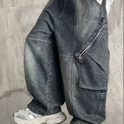 LULU & SKY Boys Wide Leg Mid-Rise Heavy Fade Jeans image 4