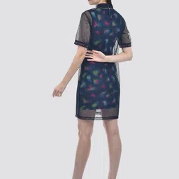 CAMLA Abstract Printed Georgette Sheath Dress image 4