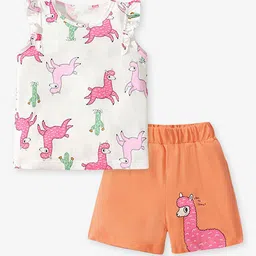 YK Girls Printed T-shirt With Shorts-picture-27