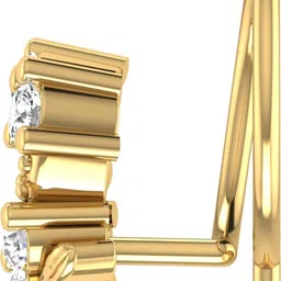 avsar Nivisha 18kt Diamond Yellow Gold Nose Wire image 4