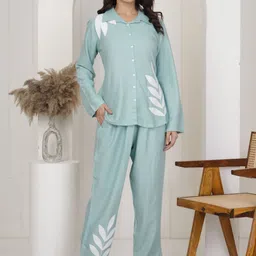 clothonus Embroidered Shirt Collar Shirt & Trousers Co-Ords-picture-18