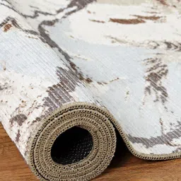 Kaleen India Yellow Abstract Anti-Skid Polyester Carpet image 2