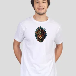 Greylongg Men Graphic Printed Round Neck Cotton T-shirt-picture-22