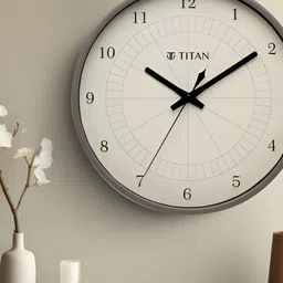 Titan Grey & Brown Analogue Round Vintage Wall Clock-picture-17
