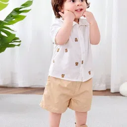 FASTDEAL Boys Printed Short Sleeves Shirt With Shorts image 4