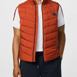 HACKETT LONDON Men Mock Collar Solid Gilet Jacket image 3
