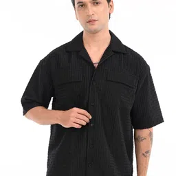 Estilocus Micro Checked Drop-Shoulder Sleeves Oversized Shirt-picture-18